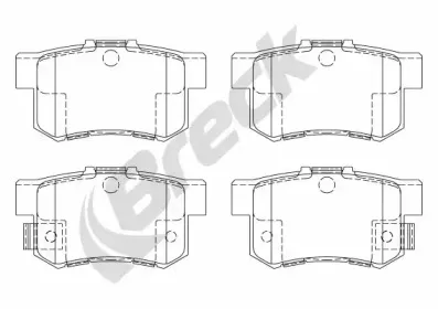 Комплект тормозных колодок, дисковый тормоз BRECK купить